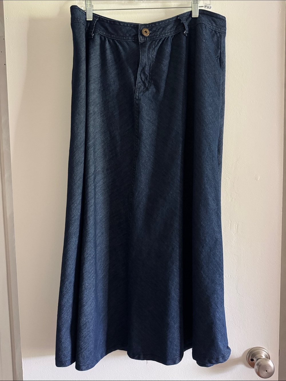 Ashley Stewart Dark Navy A-Line Maxi Skirt